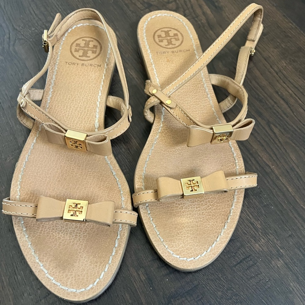 Tory Burch Tan Leather Sandals